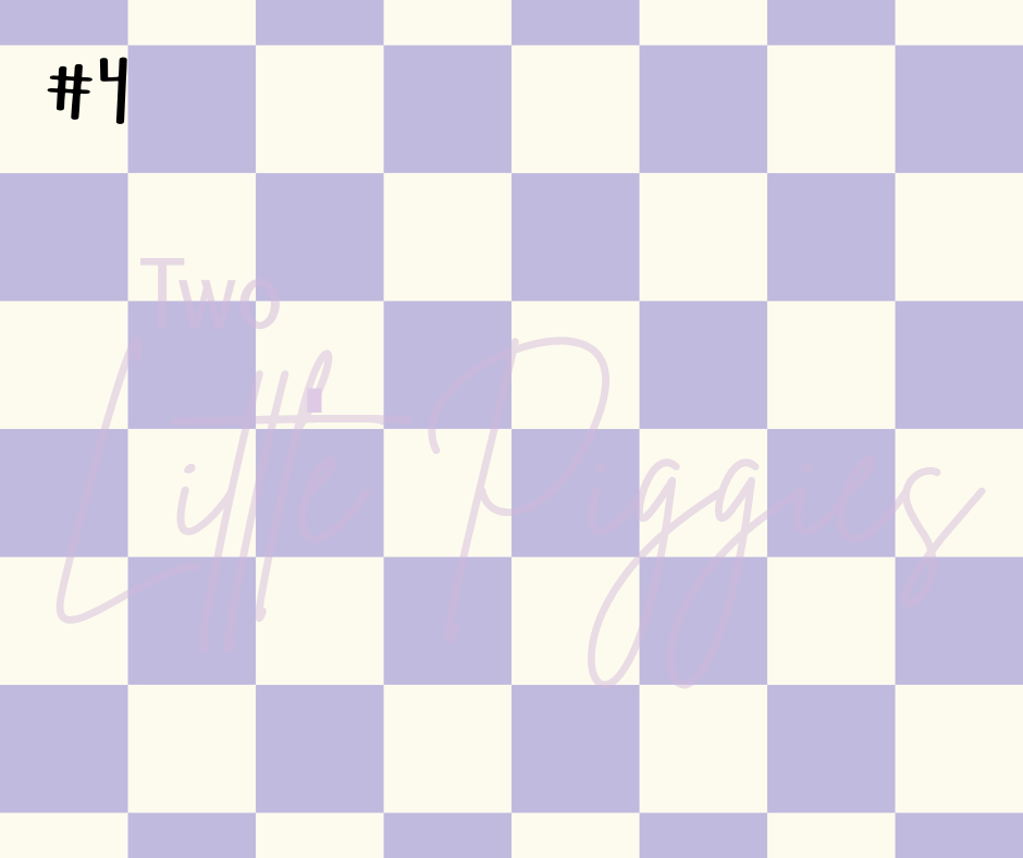 Printed Vinyl - Pastel Checkers Collection