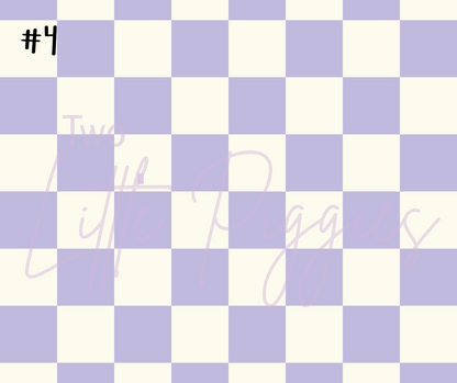 Printed Vinyl - Pastel Checkers Collection