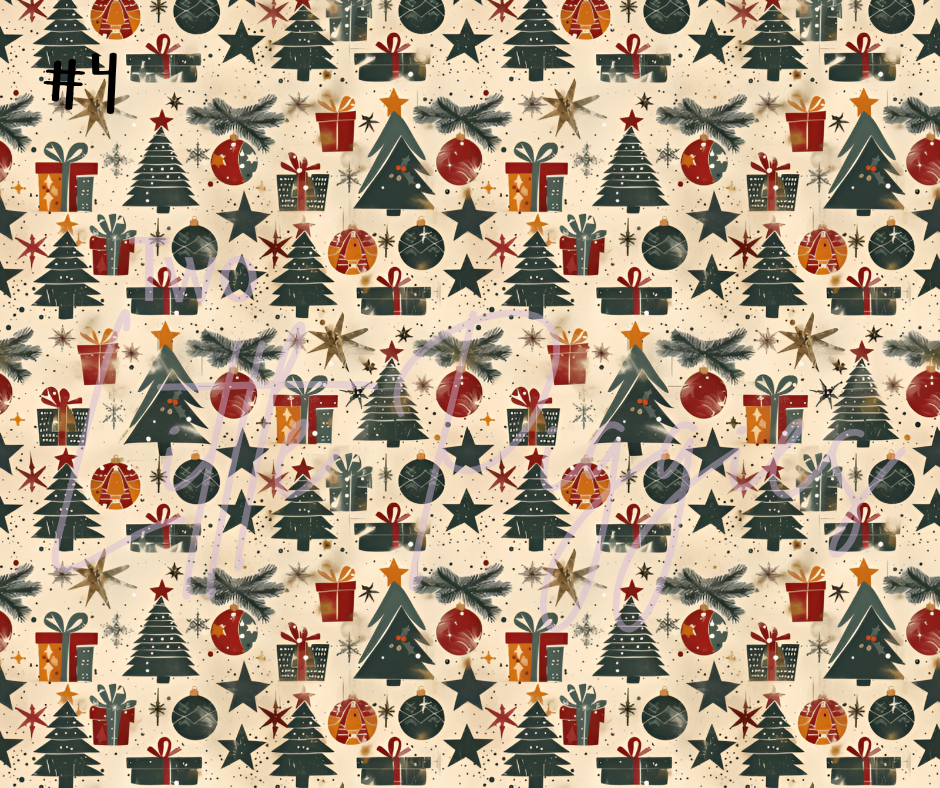 Printed Vinyl - 50s Christmas