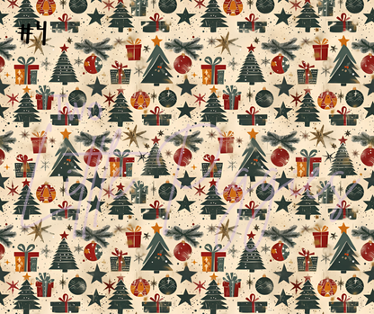 Printed Vinyl - 50s Christmas