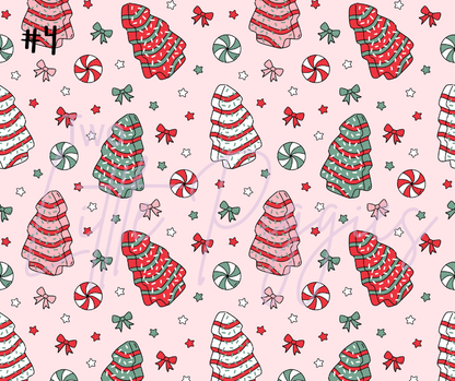 Printed Vinyl - Christmas Cakes