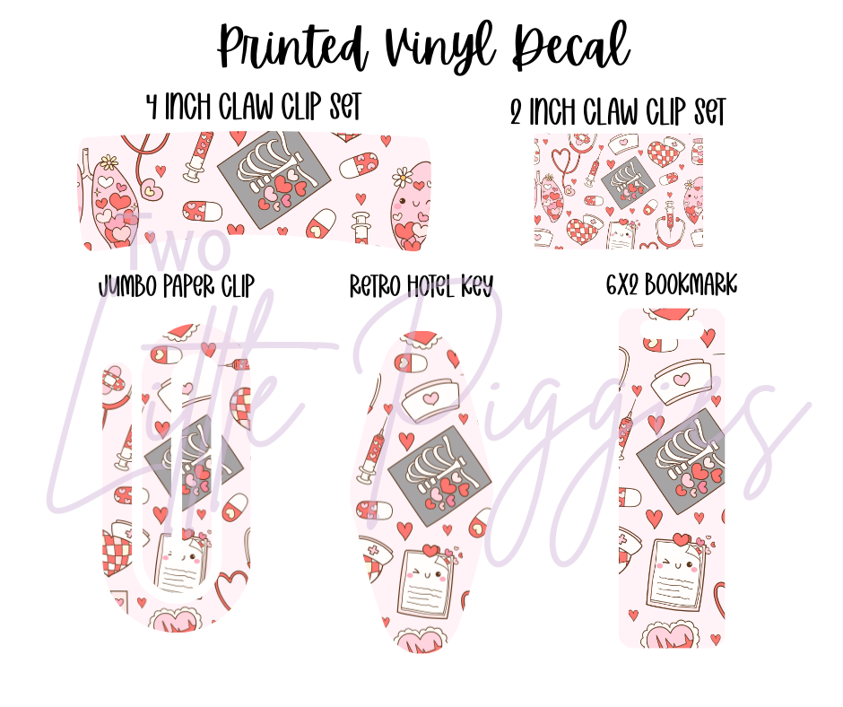 Printed Vinyl - Valentine - Nurse