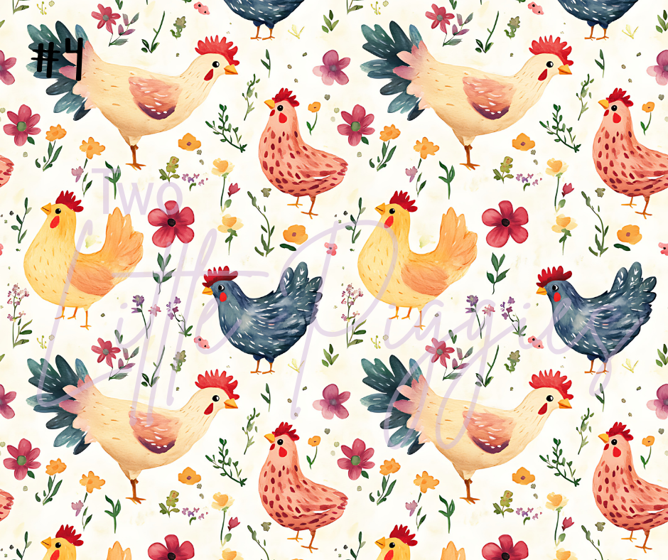 Printed Vinyl - Chickens 2