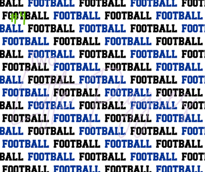 Printed Vinyl - Football - Blue and Black