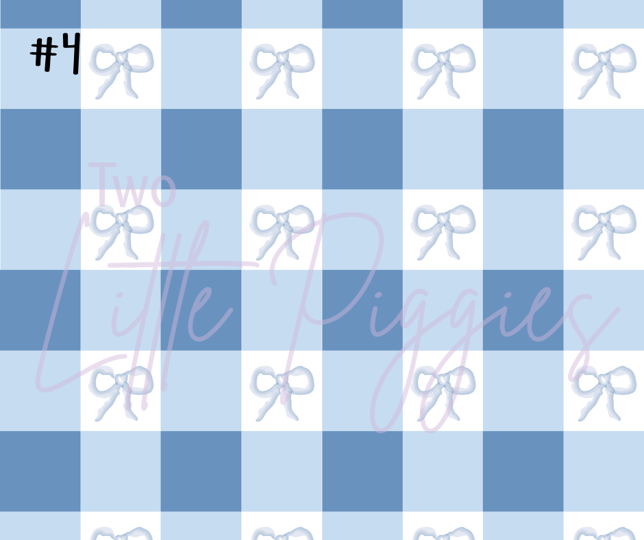 Printed Vinyl - Pastel Gingham Bows