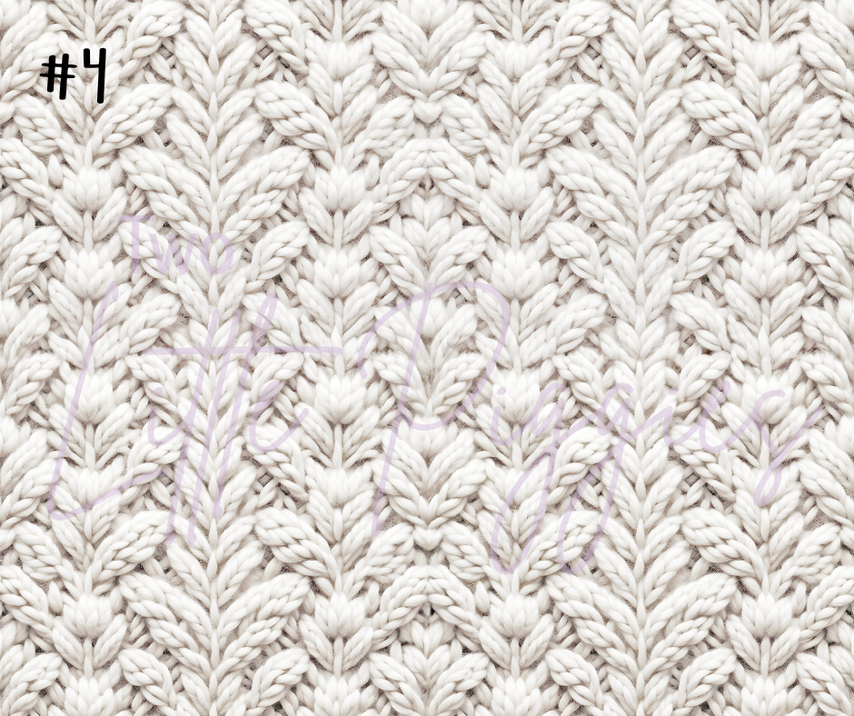 Printed Vinyl - White Knit Texture