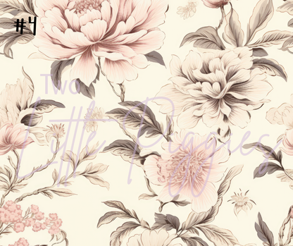 Printed Vinyl - Toile Floral