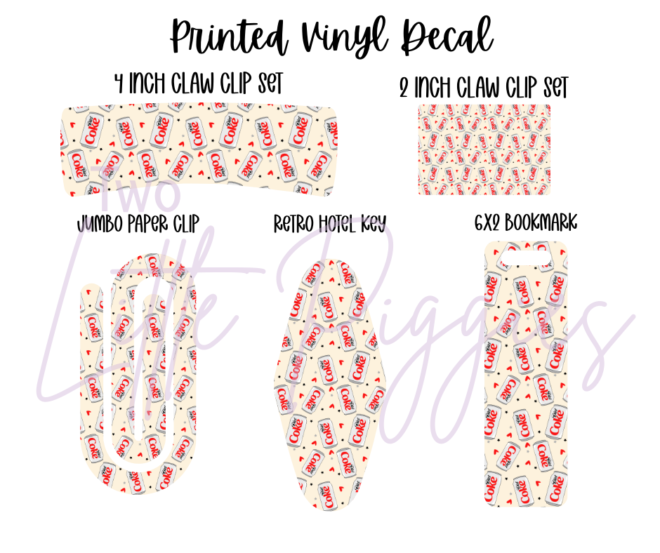 Printed Vinyl - Diet Coke - Cream