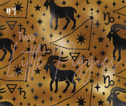 Printed Vinyl - Capricorn - Black and Gold