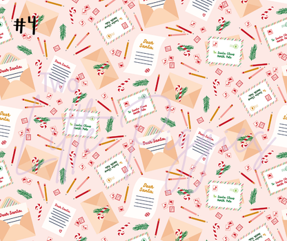 Printed Vinyl - Letters to Santa - Pink