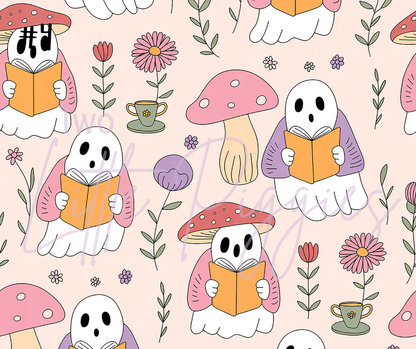 Printed Vinyl - Girl Ghosts and Books