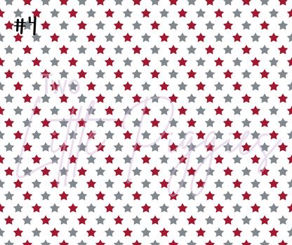 Printed Vinyl - Football - Red and Silver