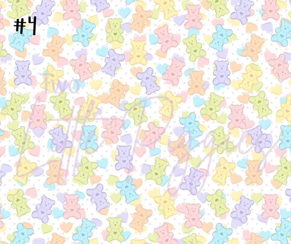 Printed Vinyl - Pastel Gummy Bears
