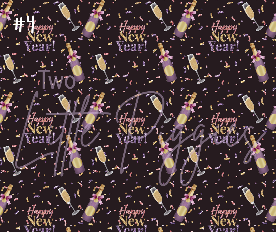 Printed Vinyl - New Year  - Purple