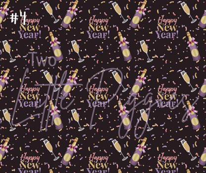 Printed Vinyl - New Year  - Purple