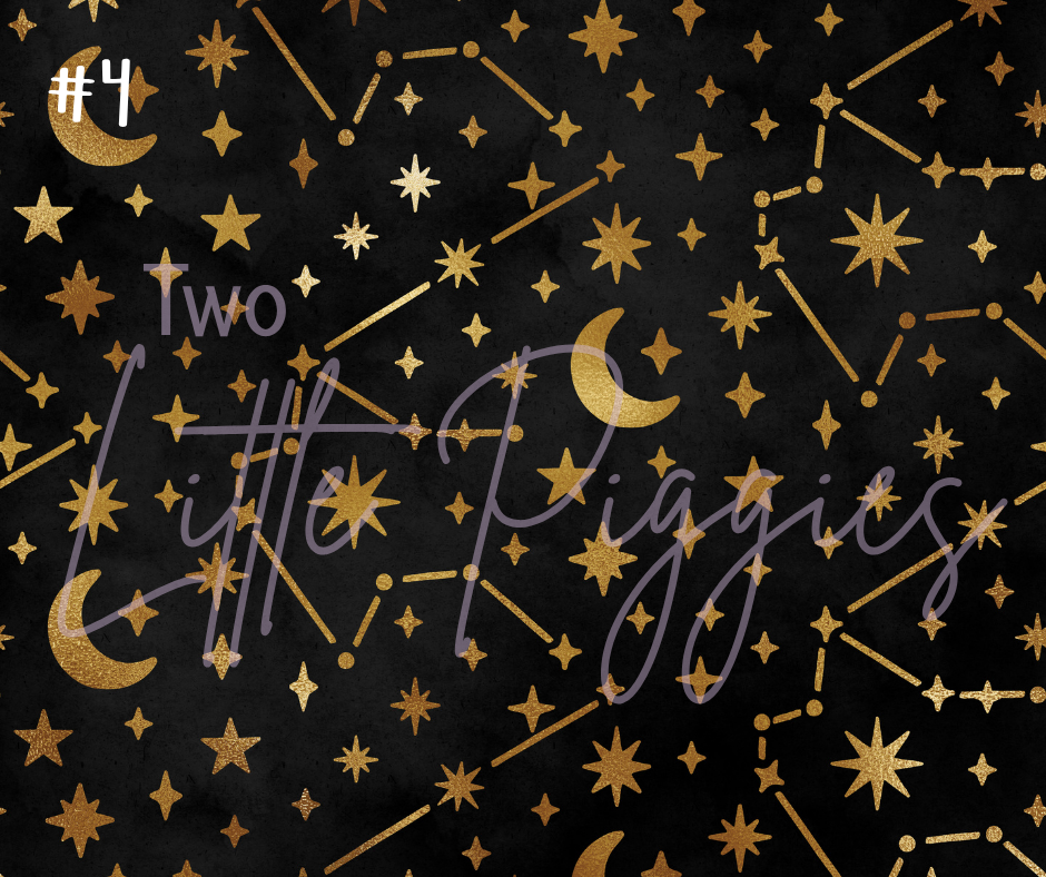 Printed Vinyl - Aquarius - Black and Gold