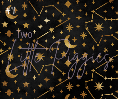 Printed Vinyl - Aquarius - Black and Gold