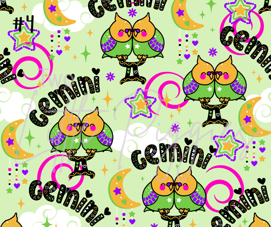 Printed Vinyl - Cutesy Zodiac