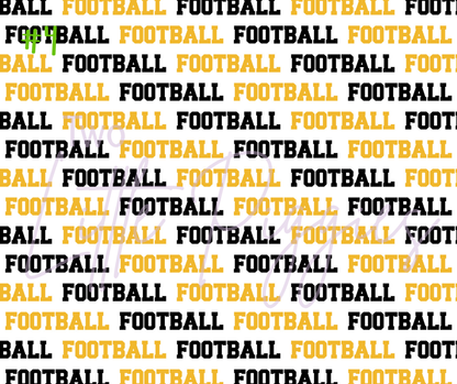 Printed Vinyl - Football - Black and Gold