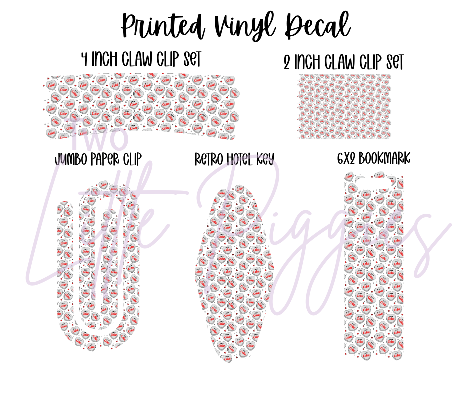 Printed Vinyl - Valentine - Diet Coke Heart