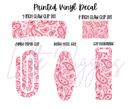 Printed Vinyl - Valentine - Paisley