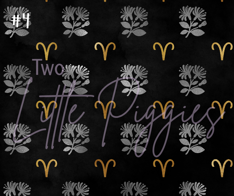 Printed Vinyl - Aries - Black and Gold