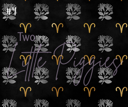 Printed Vinyl - Aries - Black and Gold