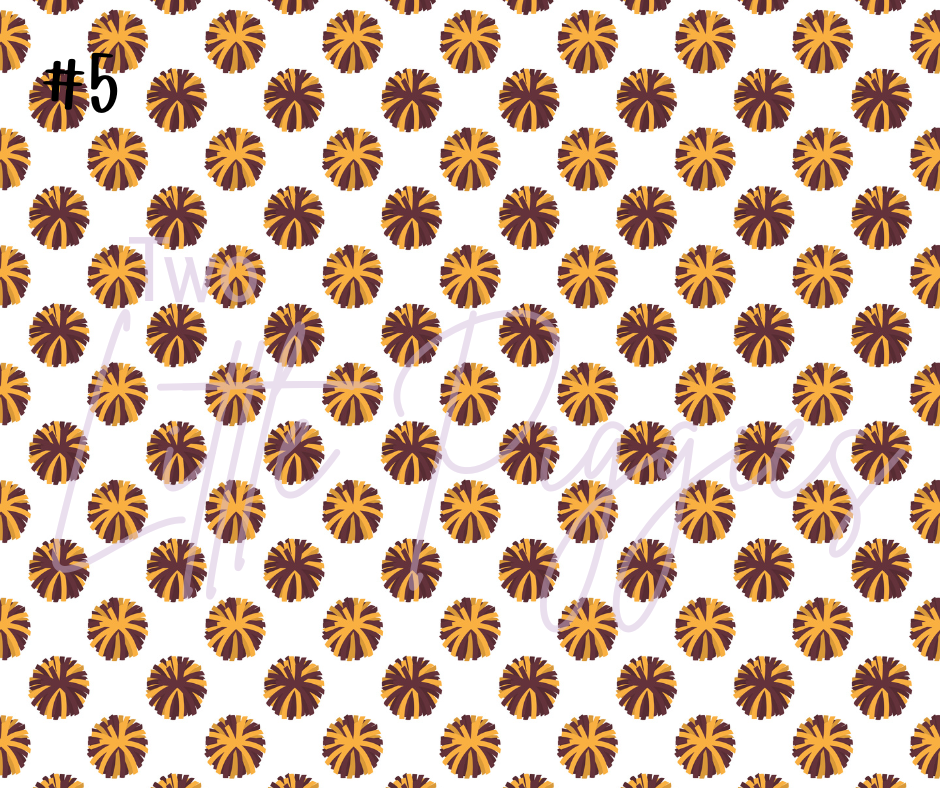 Printed Vinyl - Cheer - Maroon and Gold