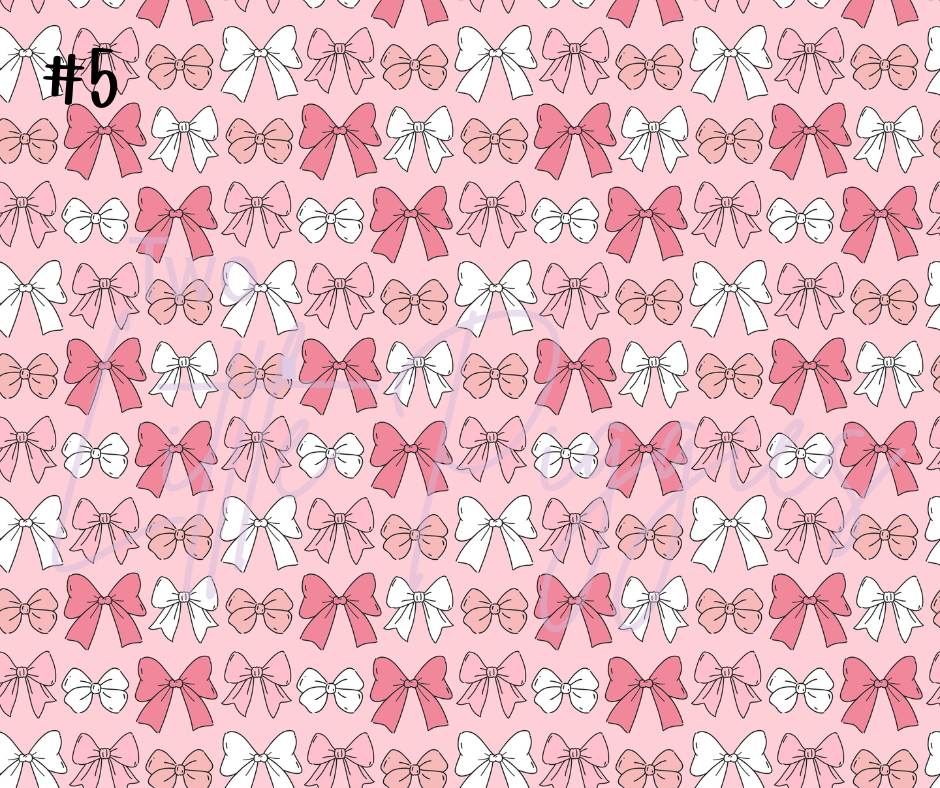 Printed Vinyl - Cutesy Bows Collection