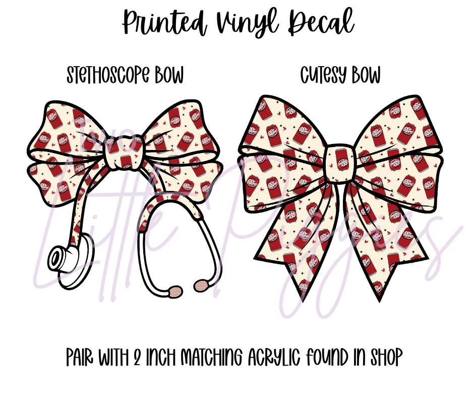 Printed Vinyl - Dr Pepper - Cream