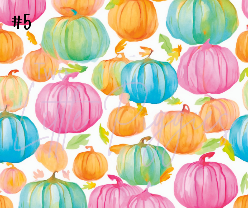Printed Vinyl - Watercolor Pumpkin