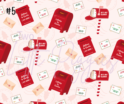 Printed Vinyl - Letters to Santa - Pink