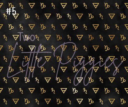 Printed Vinyl - Capricorn - Black and Gold