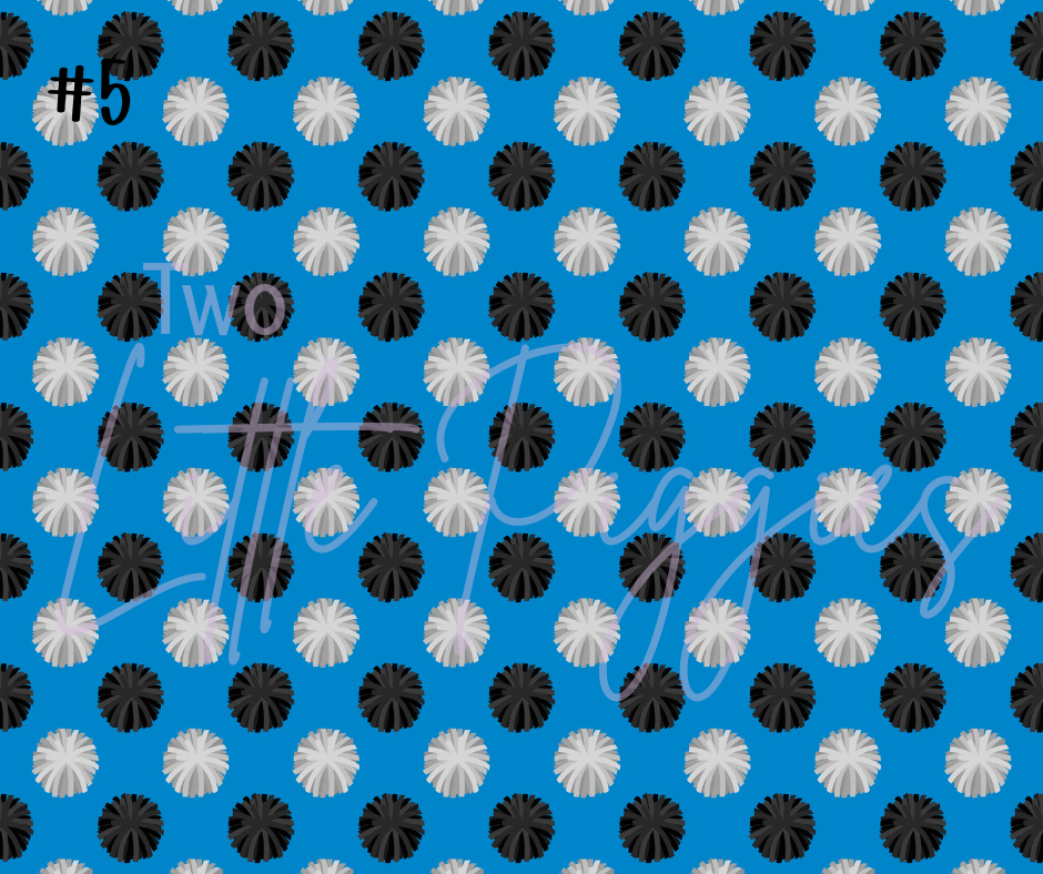 Printed Vinyl - Cheer - Blue and Gray