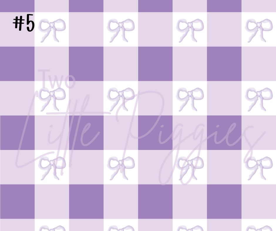 Printed Vinyl - Pastel Gingham Bows
