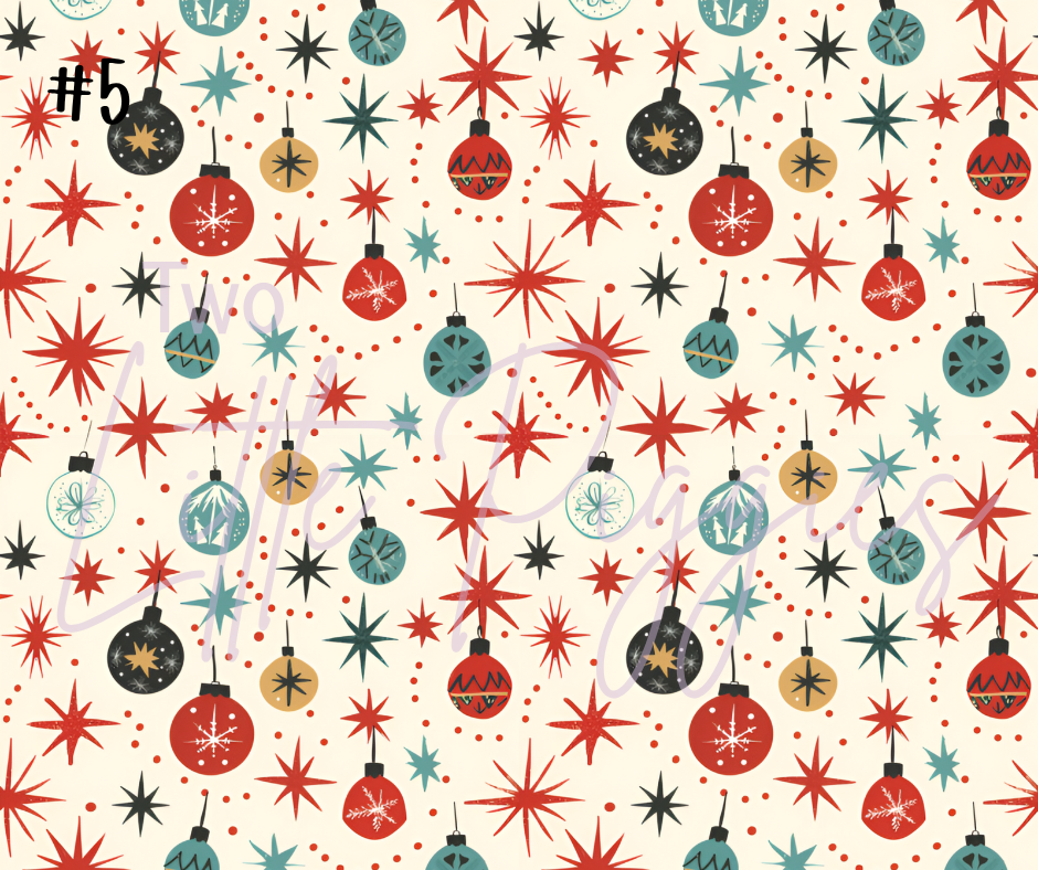 Printed Vinyl - 50s Christmas
