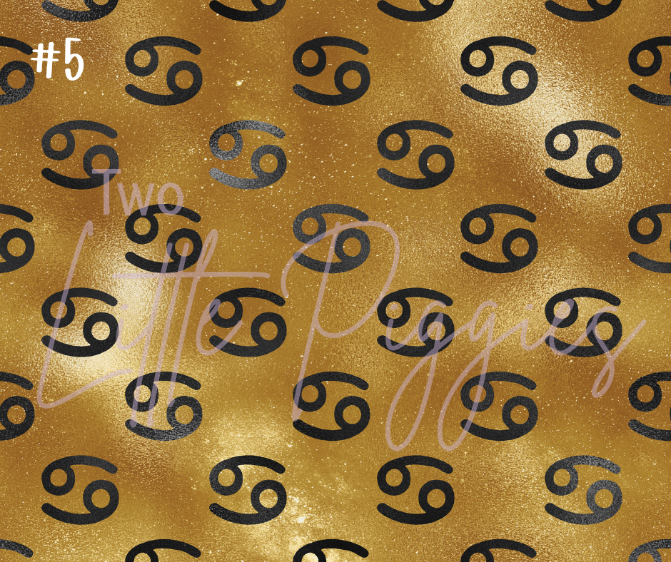 Printed Vinyl - Cancer - Black and Gold