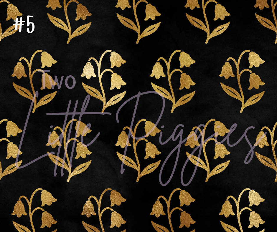 Printed Vinyl - Libra - Black and Gold