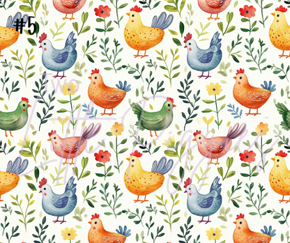 Printed Vinyl - Chickens 2