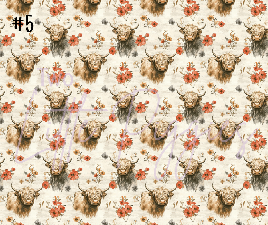 Printed Vinyl - Highland Cows