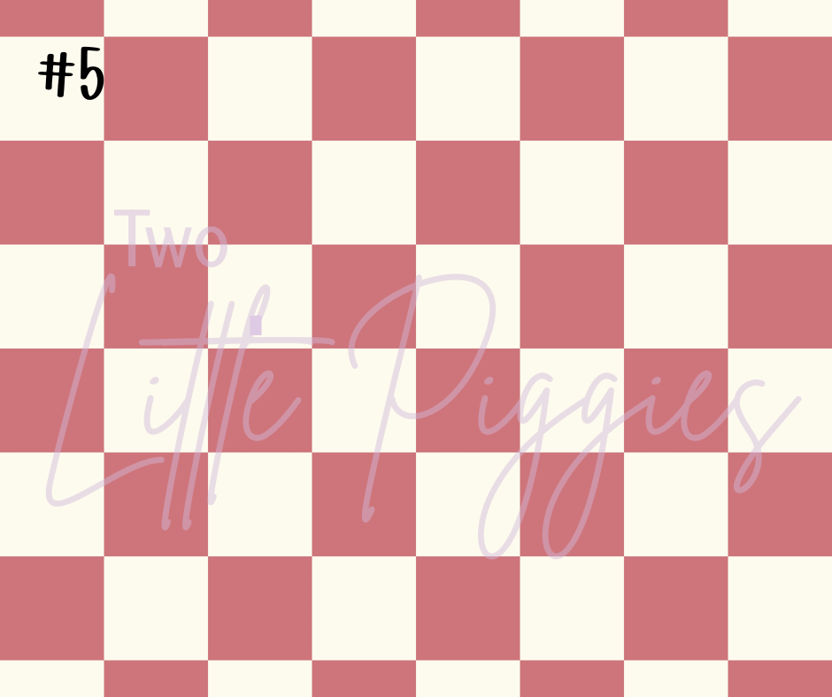 Printed Vinyl - Pastel Checkers Collection