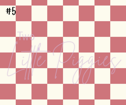 Printed Vinyl - Pastel Checkers Collection