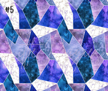 Printed Vinyl - Watercolor - Blue and Purple