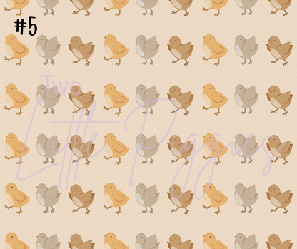 Printed Vinyl - Happy Chickens