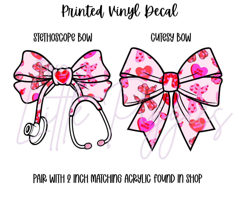 Printed Vinyl - Valentine - Balloon Dogs