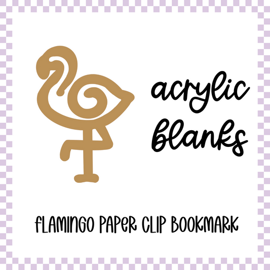 Acrylic Blank - Flamingo Clip Bookmark (3pc)