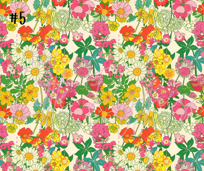 Printed Vinyl - Summer Floral Collection