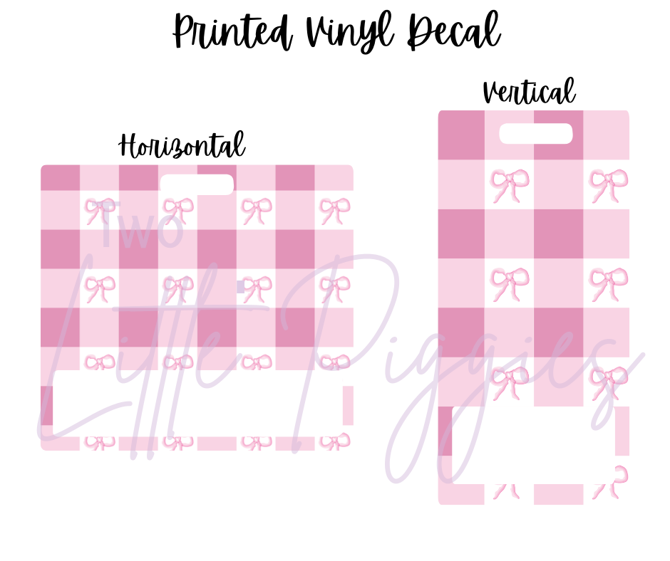 Printed Vinyl - Pastel Gingham Bows