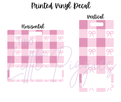 Printed Vinyl - Pastel Gingham Bows