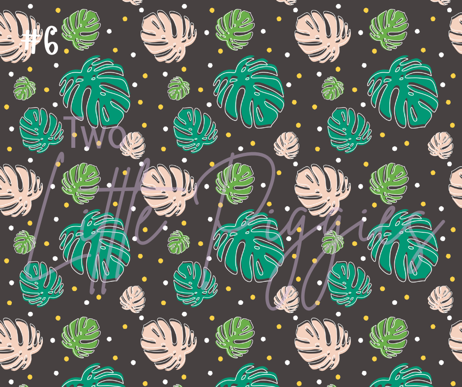 Printed Vinyl - Tropical Leaves Collection